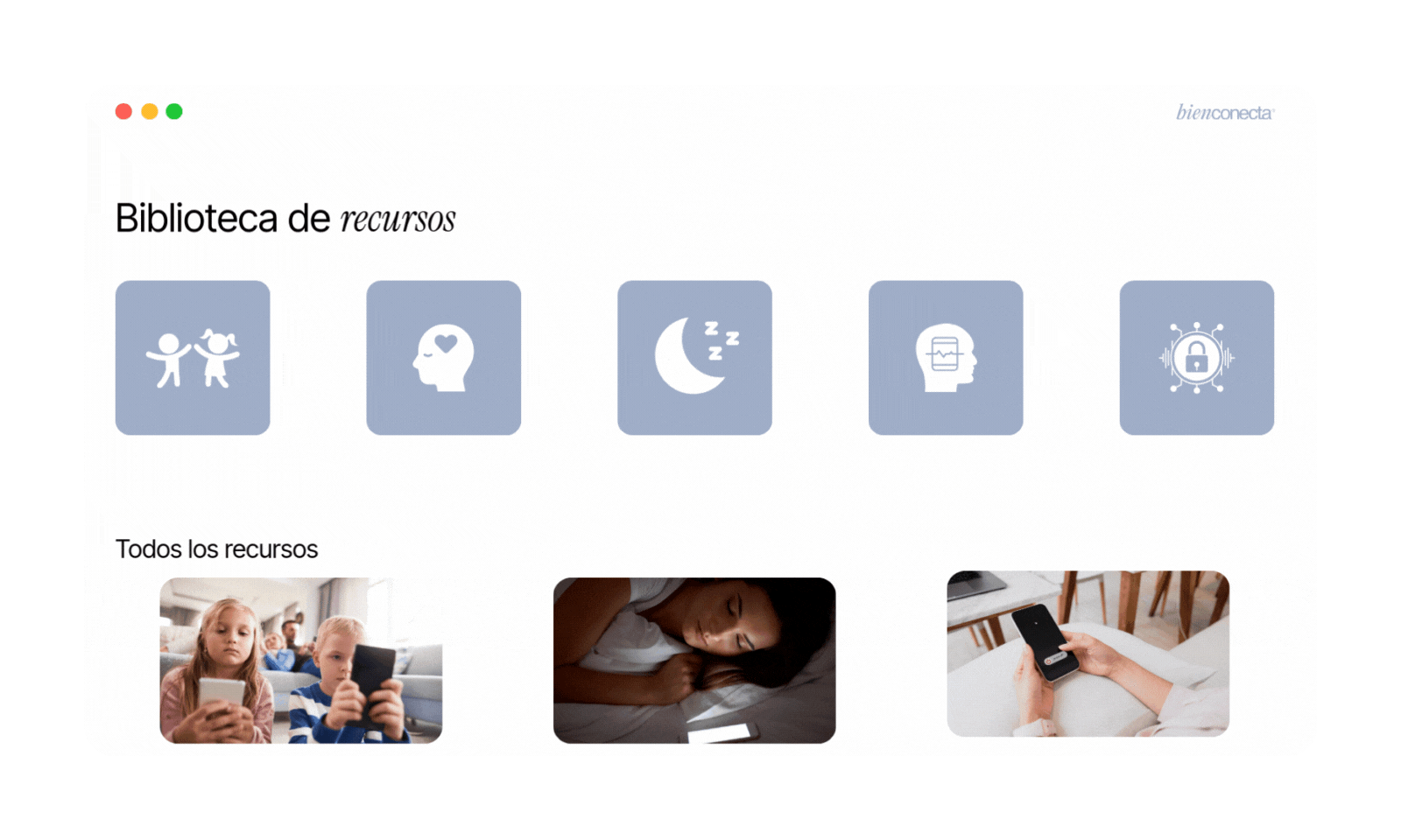 BIENCONECTA - Biblioteca de recursos